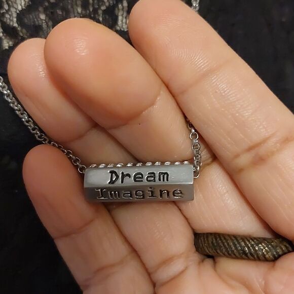 Lia Sophia Inspirational Motivational Rolling Tube Bead Necklace Dream Believe - Picture 4 of 7
